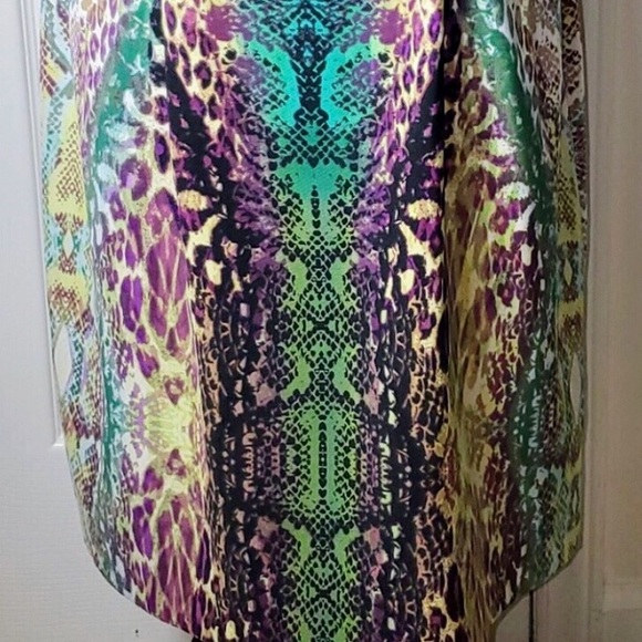 Kim Rogers Animal Print Dress 🐍💜💚💙💛 - Picture 6 of 10